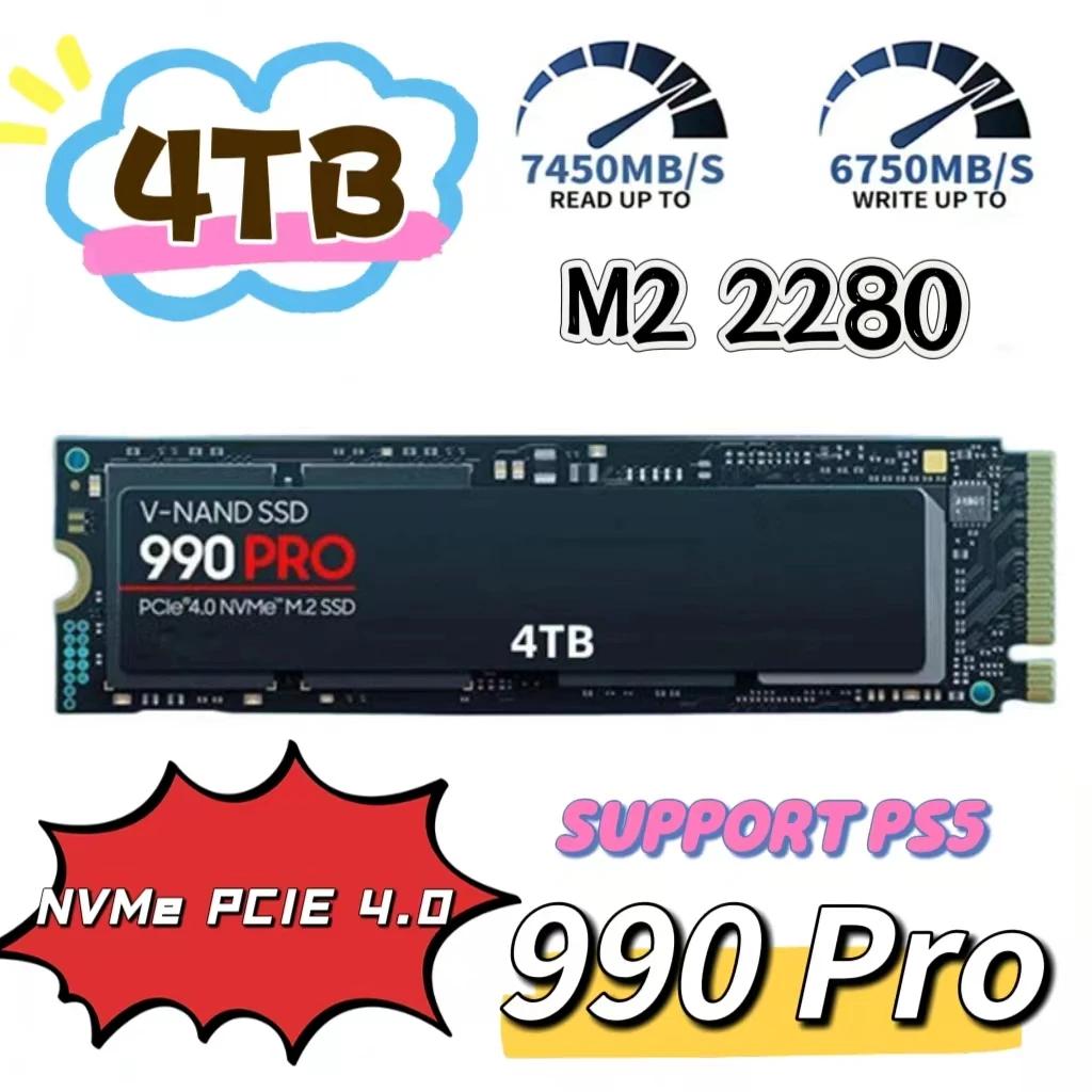 990Pro  ָ Ʈ ũ, SSD HDD, Ps5 Ʈ ũž, 2TB, 1TB ̺, M.2 2280, PCle4.0, 7450 MB/s